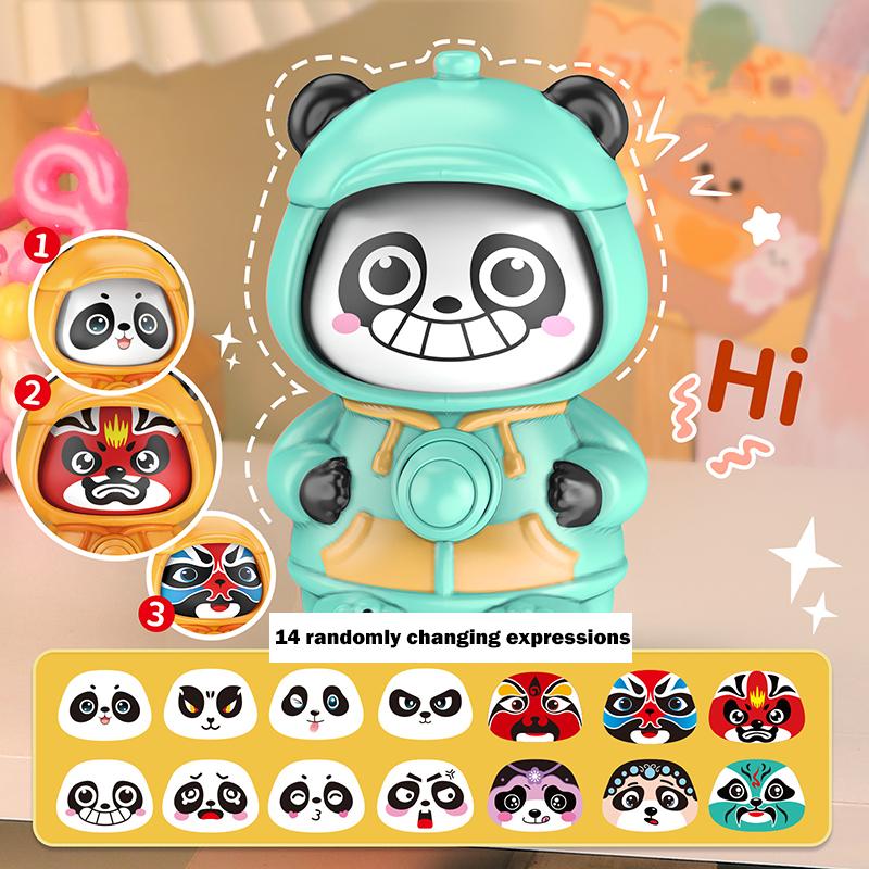 Cartoon Cute Panda Face Changing Doll Creative Novelty Children's Fun Wacky Toy Kids Bag Decoration Pendant Birthday Gifts