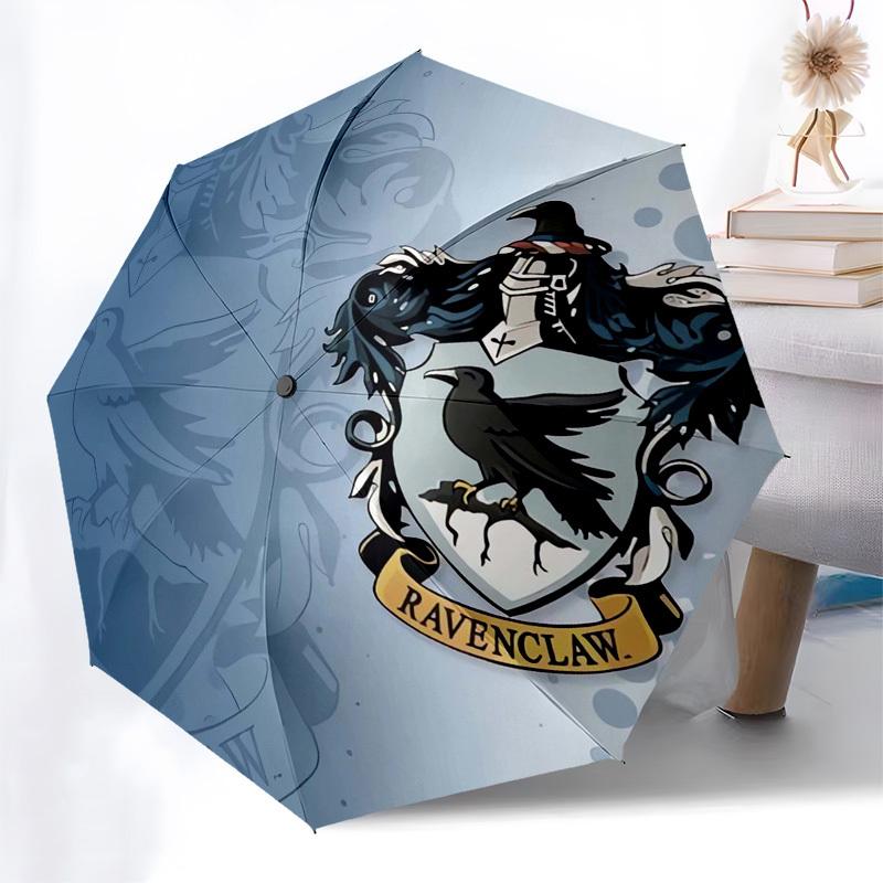 1pc Ravenclaw Crest Umbrella with Plastic Handle,Cartoon Pattern,Suitable for All Seasons Multi-functional Umbrella484