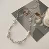 New Double-layer Stacked Love Necklace Female Niche Design Temperament Versatile Sweet Splicing Pearl Collarbone Chain