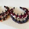 2026 Retro French Color Block Fabric Headband with Twisted Rope Braid and Anti-slip Teeth