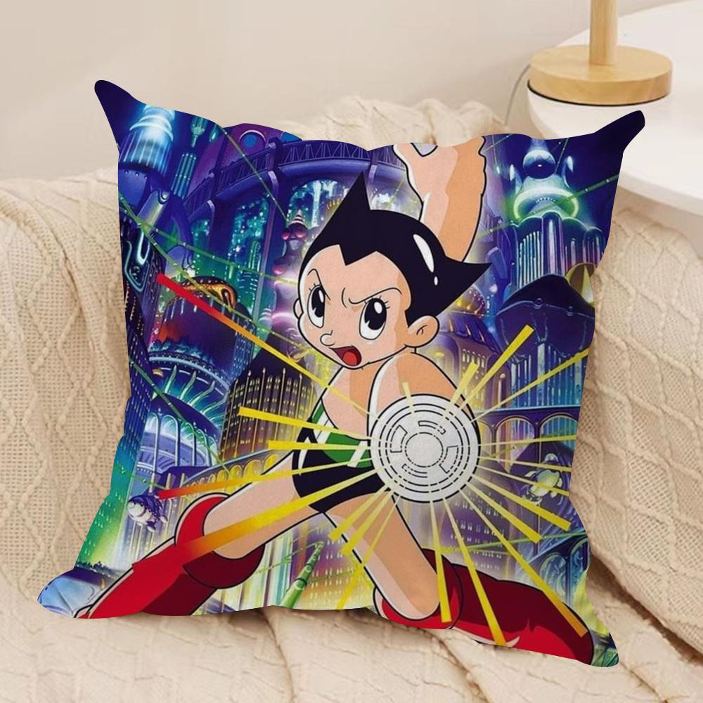 M-Mighty A-Atom Cushion Cover Silky Short Plush Sofa Pillow Cover Hidden Zipper Soft Dustproof Case for Home Decor