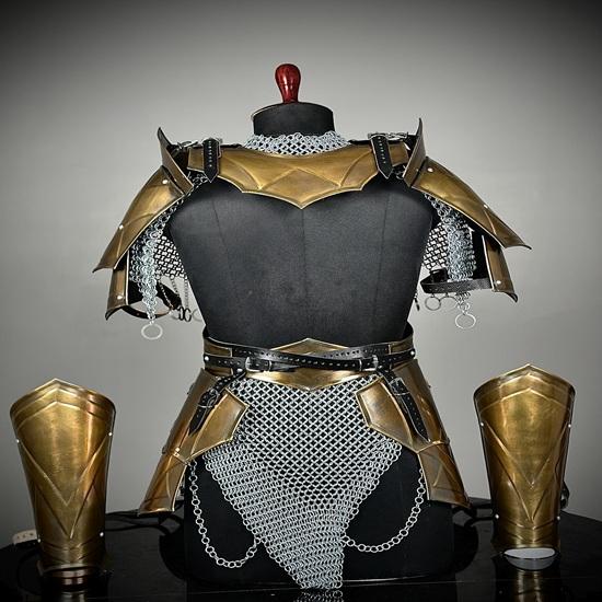 Medieval Knight Armor Suit Brave Lady Cosplay Armor Sca Larp Armor Fantasy Armor Best Gift for Her