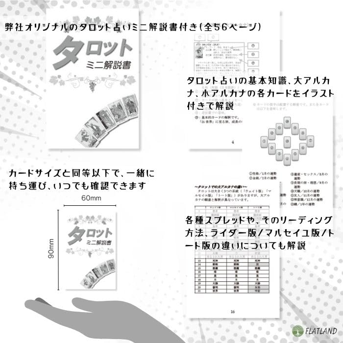 DC Tarot The DC Tarot Deck and Guidebook, Tarot Reading Instructions, Japanese Instructions, Authentic, 78 Tarot Cards