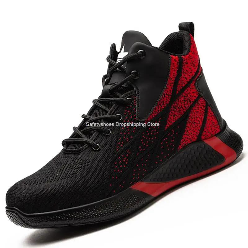 

Модные мужские защитные ботинки Высокие защитные ботинки Мужские Женские Стальной подносок Рабочая обувь Мужские Ударопрочные Неразрушимые Строительные ботинки Зимние 48