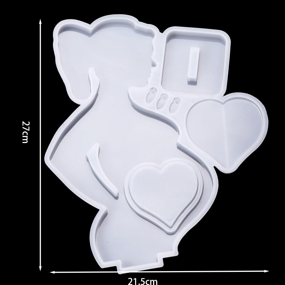 

Baby Memorial Photo Frame Silicone Molds Heart Shaped Pregnant Mom Epoxy Resin Mould for DIY Epoxy Resin Crafts Home Decoration