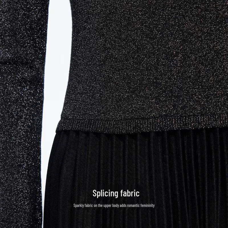 VEROMODA Shimmer Pleated Midi Dress