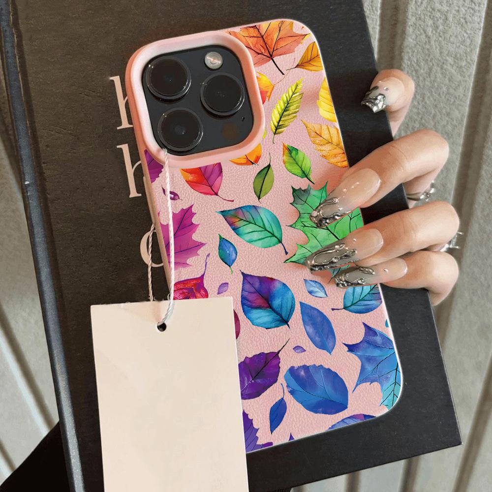 

ГОРЯЧИЙ Роскошный чехол для телефона с узором из личи и акварельных цветов Для iPhone 17 16e 16 15 14 13 12 11 Air Pro Max Plus X XR XSMax iPhone 16