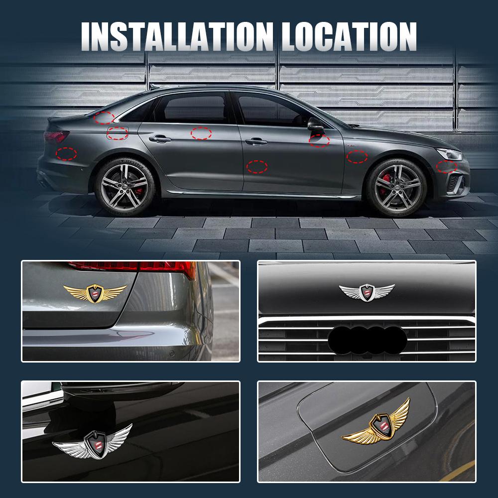 Metal Car Eagle Angel Wings Badge Trunk Fender Decoration Sticker For SEAT Leon Mk1 Mk2 Ibiza Arosa Ateca Altea Cordoba Cupra FR uio321