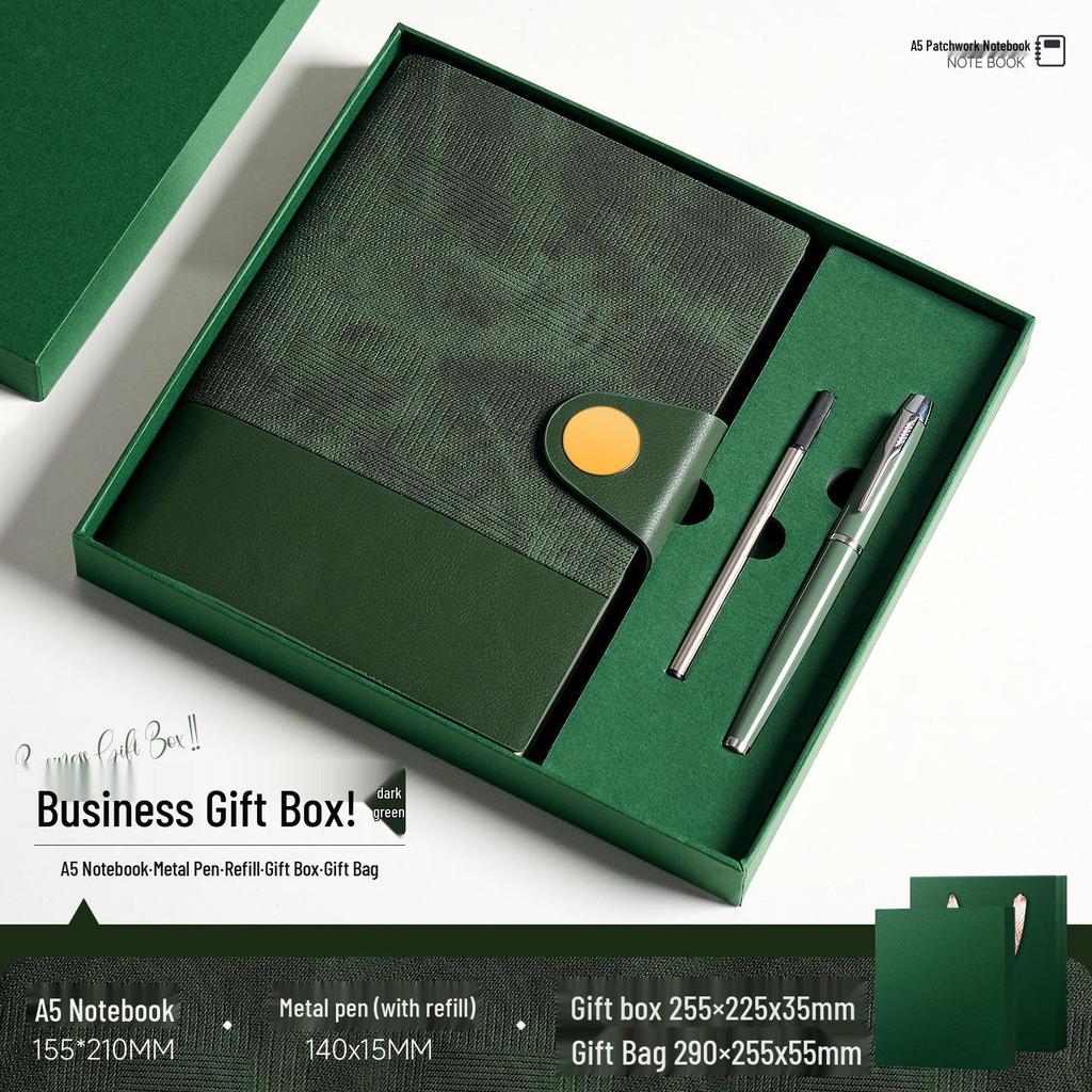 A5 Soft Leather Buckle Notebook: Customizable Diary Gift Set