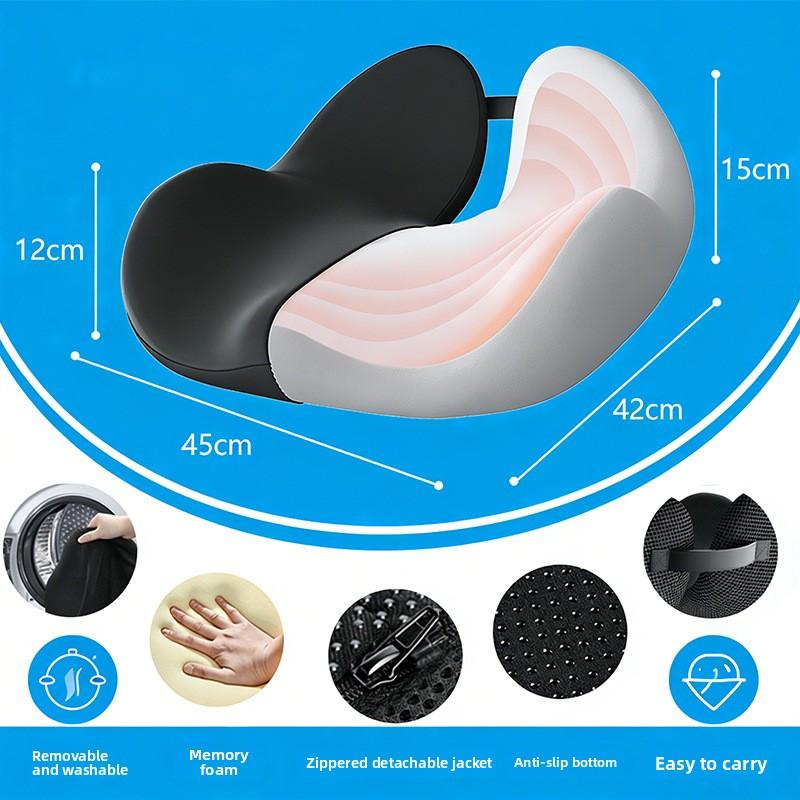 1PC Shape Memory Foam Orthopedic Cushion, Ergonomic Coccyx Cushion, Adjustable Seat Cushion Width, for The Office,car