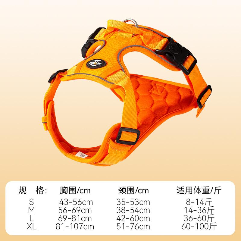 Medium and Large Dog Golden Retriever Anti-break Free Big Dog Massage Chest Strap Anti-explosion Vest Type Pet Walking Big Dog Rope