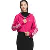 adidas Originals Premium Zip-Up Knit Cropped Hoodie Women Tops Magenta JI7063