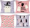 Halloween Pillowcase Ghost Decoration Holiday Farmhouse Pillowcase Decoration Home Sofa Pink Purple