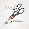 High-Carbon Stainless Steel Detachable Kitchen Scissors | Multi-Function Shears | Set of 2 (Silver)