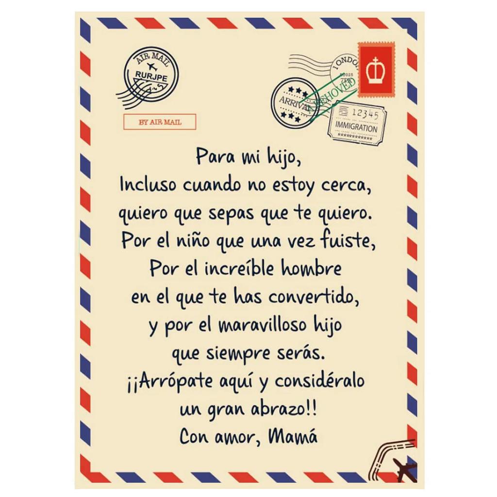Spanish Message Designer Blankets Manta Beach Picnic Flannel Blanket Mom To Daughter/Son Letter Quilt Express Love 150-220cm