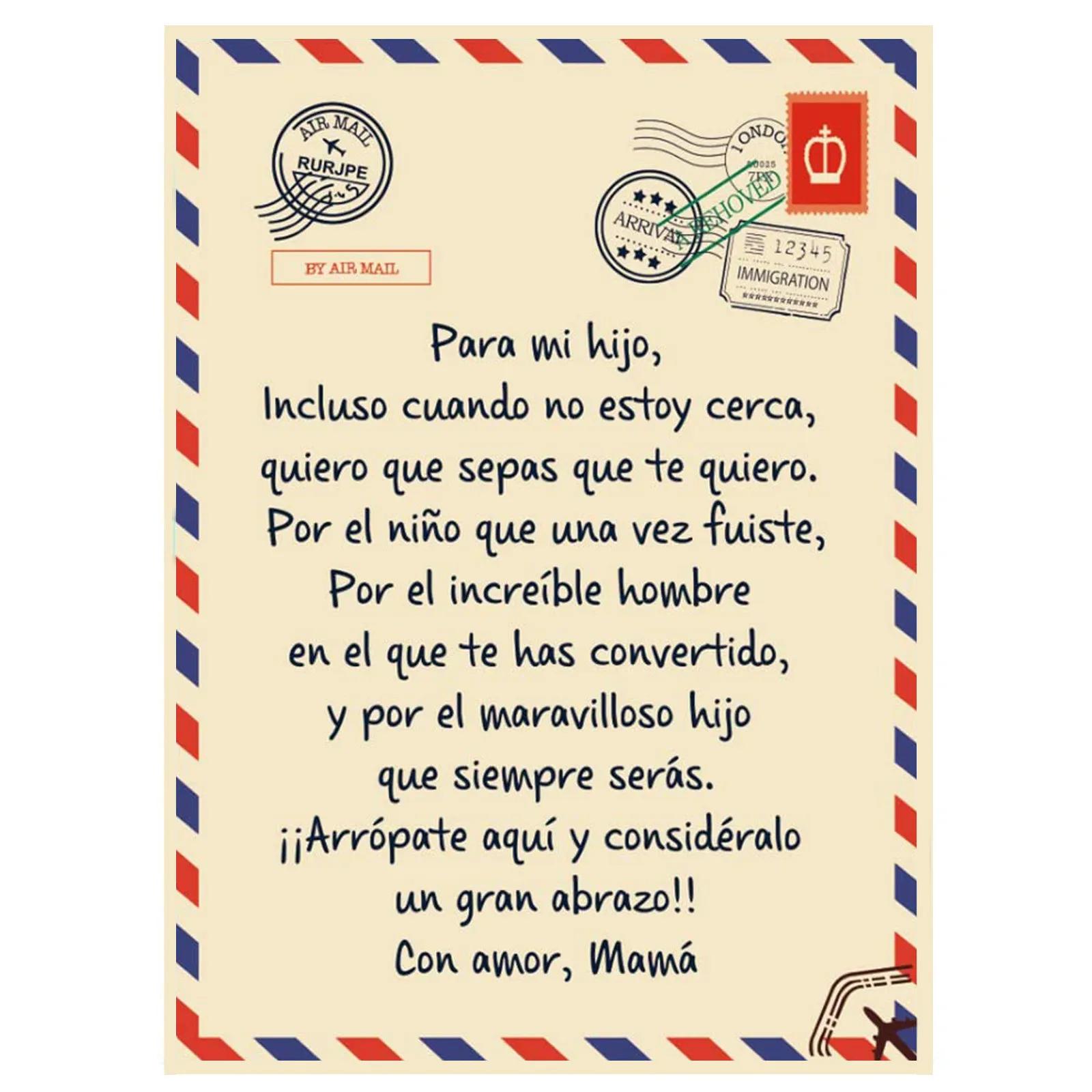 

Испанские Дизайнерские Одеяла Manta Пляжный Пикник Фланелевое Одеяло Маме Дочери/Сыну Письмо Квилт Выразить Любовь 150-220см 40x50in