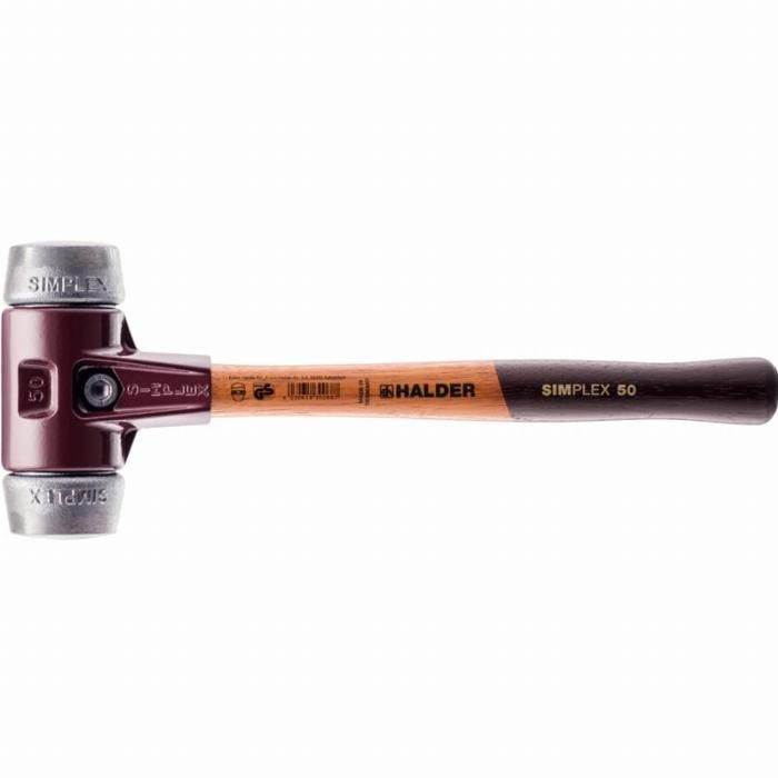 Maillet HALDER SIMPLEX Métal Doux Avec Boîtier En Fonte Malléable Et Manche En Bois - D=50 Mm - 3009.050