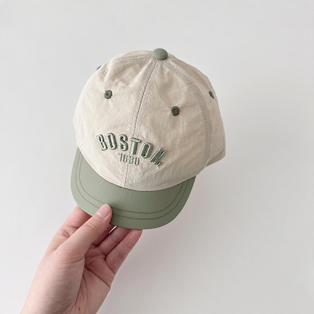 Letter Embroidered Duck Tongue Cap Quick Drying Baseball Cap Retro Summer Hat 6-36Month Kids