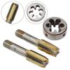 HSS M20 x 2,5 mm kuželový a zástrčkový závitník a M20 x 2,5 mm matricový metrický závit pravý