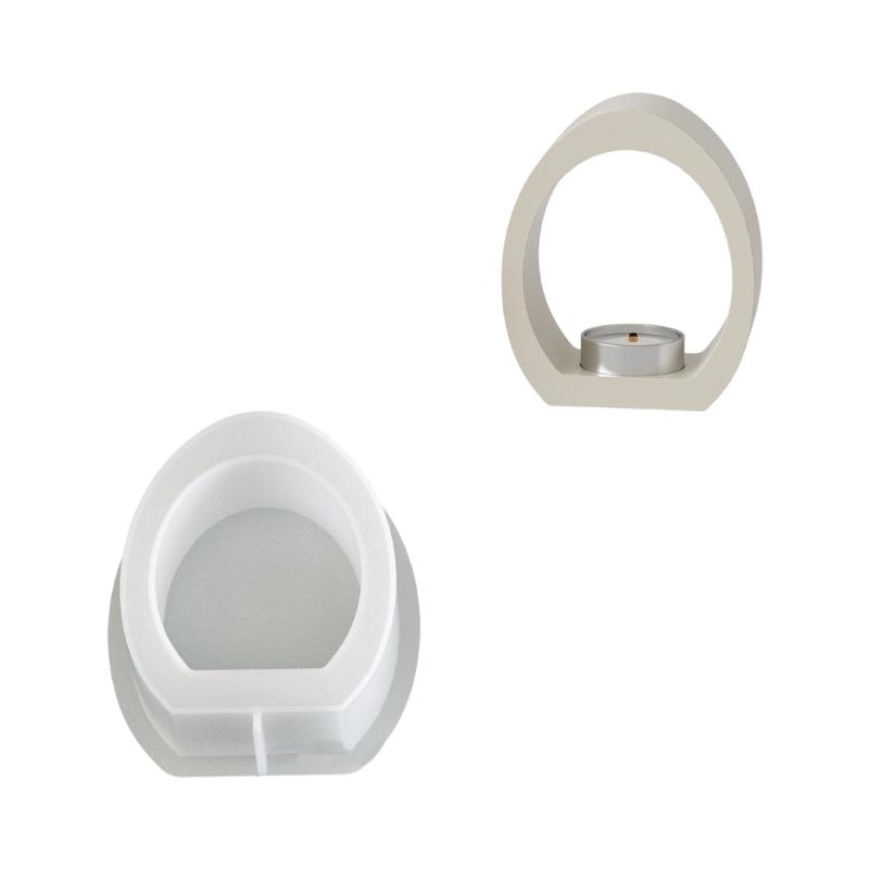 1 PC Silicone Easter Rabbit Mold, DIY Gypsum Concrete Hollow Rabbit Silicone Resin Mold for Casting