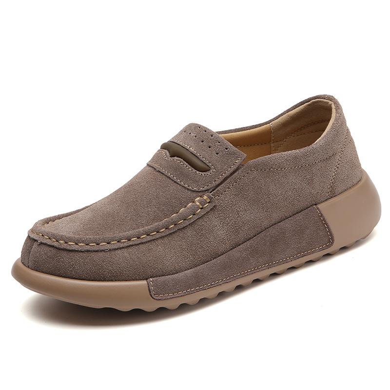Women Shoes Flats Cowhide Suede Sneakers Women 2024Comfort Female Casual Walking Footwear Fashion Large Size Loafers Shoes Women