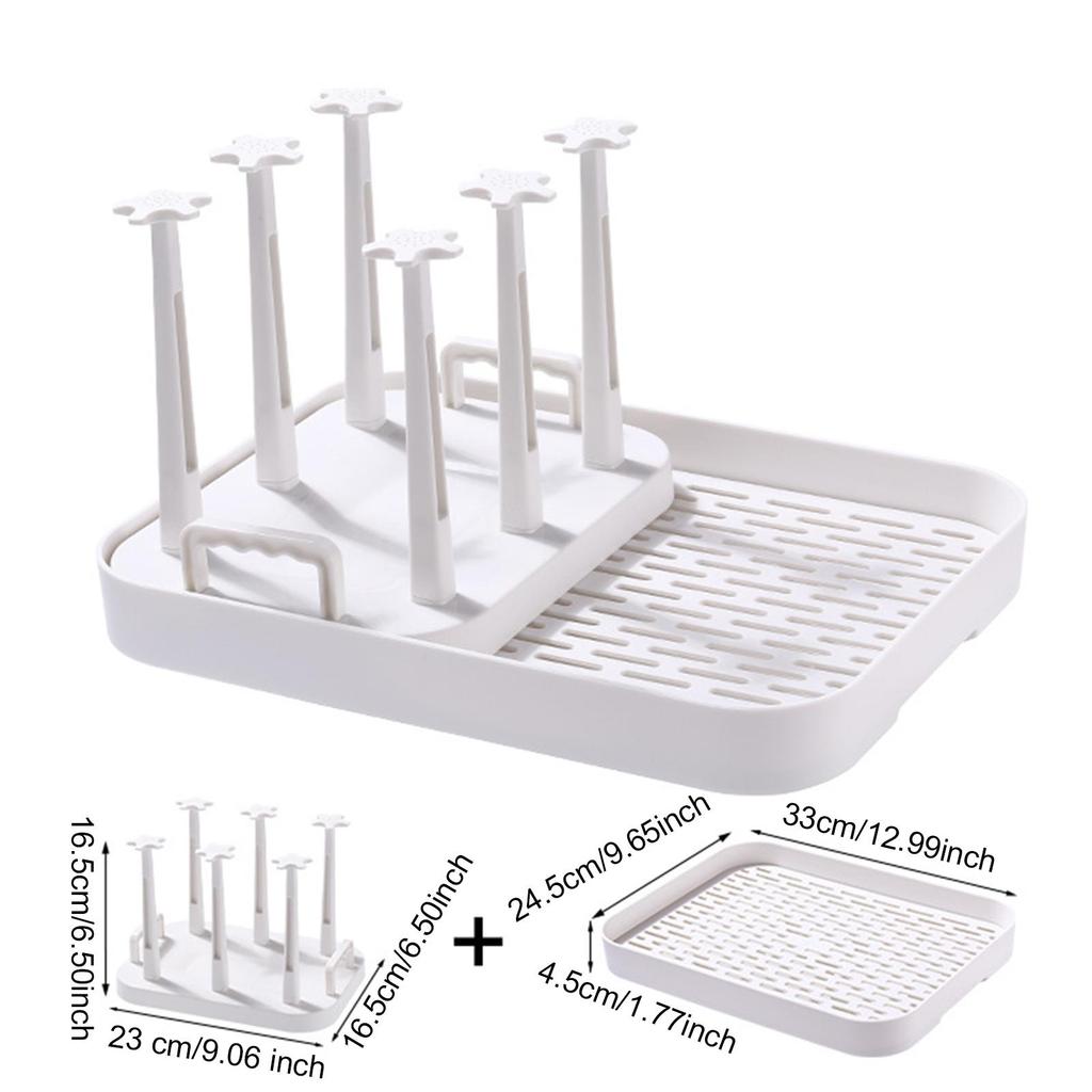 Cup Drying Rack Can Hold 6 Cups Drain Board Drinking Glass Drainer Thickened Cup Holder Rack Kitchen Countertop Restaurant Hotel