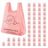 Pink Trash Bags Vest Style Heavy Garbage Bag Duty 50 Count - Leakproof for Kitchen Bathroom Home Office 4pcs