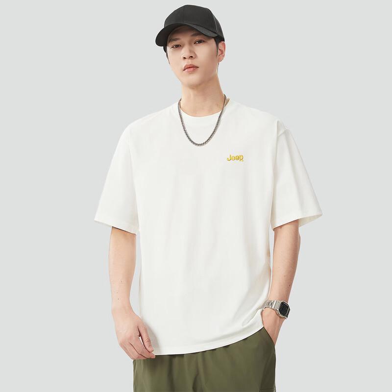 Jeep Men's Heavyweight Drop-Shoulder Cotton T-Shirt