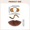 Monkey Ears and Tail Set Adorable Animal Costume for Festival Christmas