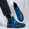Fashion Luxury Brand Patent Leather Shoes Men's Boots Formal Low Top Casual Shoes Dress Boots Chelsea Business Ankle Boots Men 38-48
