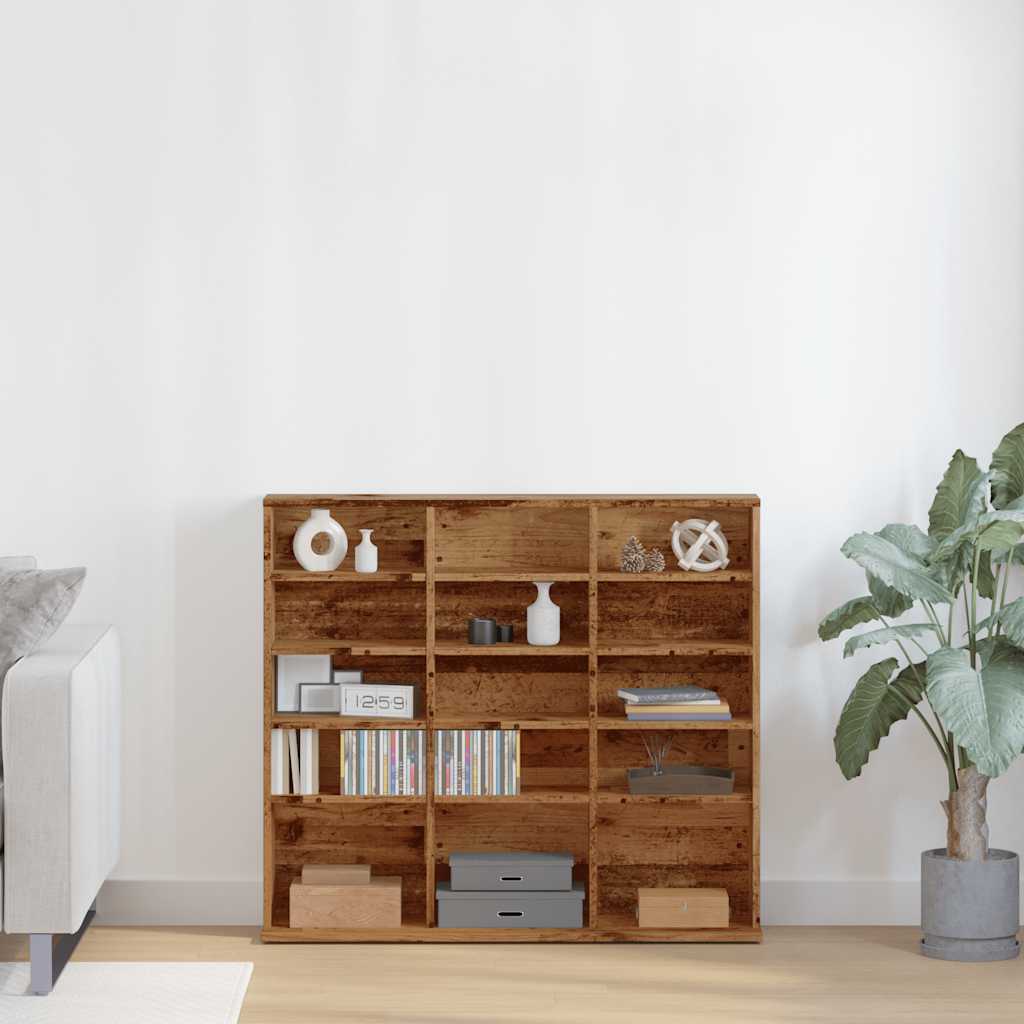 Vidaxl CD Storage Cabinet, Old Wood, Wood-Based Material