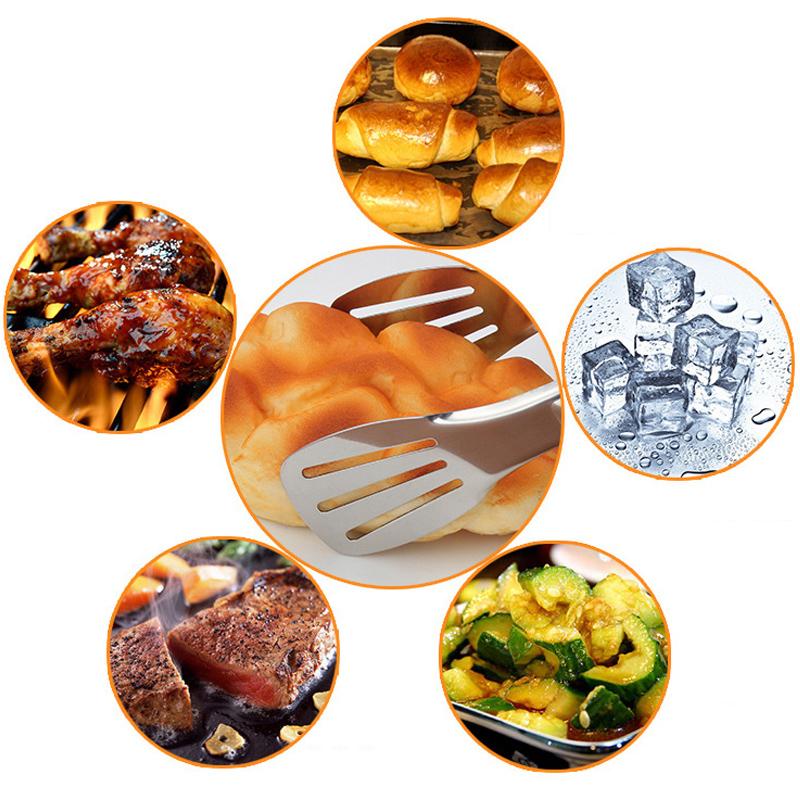 Stainless Steel Food Tongs Bbq Kitchen Utensils Buffet Cooking Tools Anti Heat Bread Clip Pastry Clamp Barbecue Kitchen Tongs