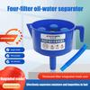 Trichterförmiger Öl- und Wasserabscheider mit vier Filterelementen, Mundstück, tragbar, Diesel-, Benzin-Kraftstofffilter, Montagezubehör