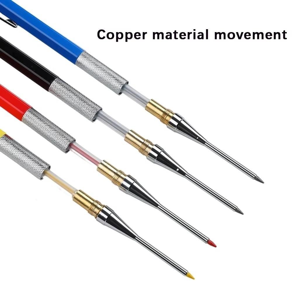 Metal Body Deep Hole Marking Pencil 2.0mm Automatic Pencil  Engineer Drafting