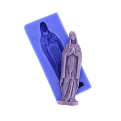 Catholicism Our Lady Prayer Silicone Fondant Soap 3D Cake Mold Cupcake Jelly Candy Chocolate Decoration Baking Tool Moulds