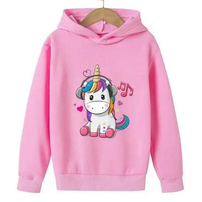Kinder Einhorn Cartoon Hoodie Kleidung Jungen Mädchen Oberteile 3-12 Jahre Niedlicher Druck Hoodie Frühling Herbst Kind Pullover Sweatshirt