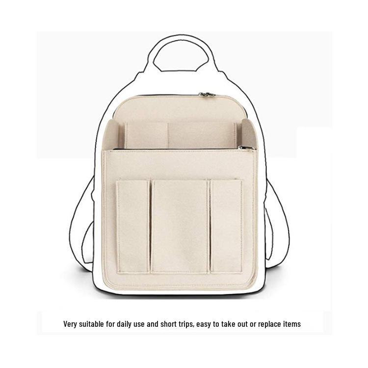 Filz Rucksack Organizer: Reise-Einsatz mit großer Kapazität und Mehrfachtaschen-Einteilung