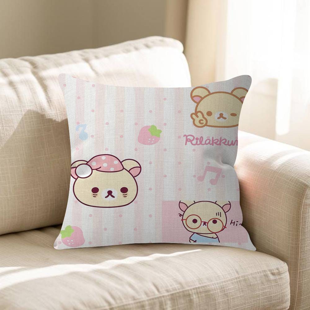 Cartoon Bear Claw Cute Rilakkuma Personalized Picture Text Home Decorative Pillows Household Gifts 45x45cm