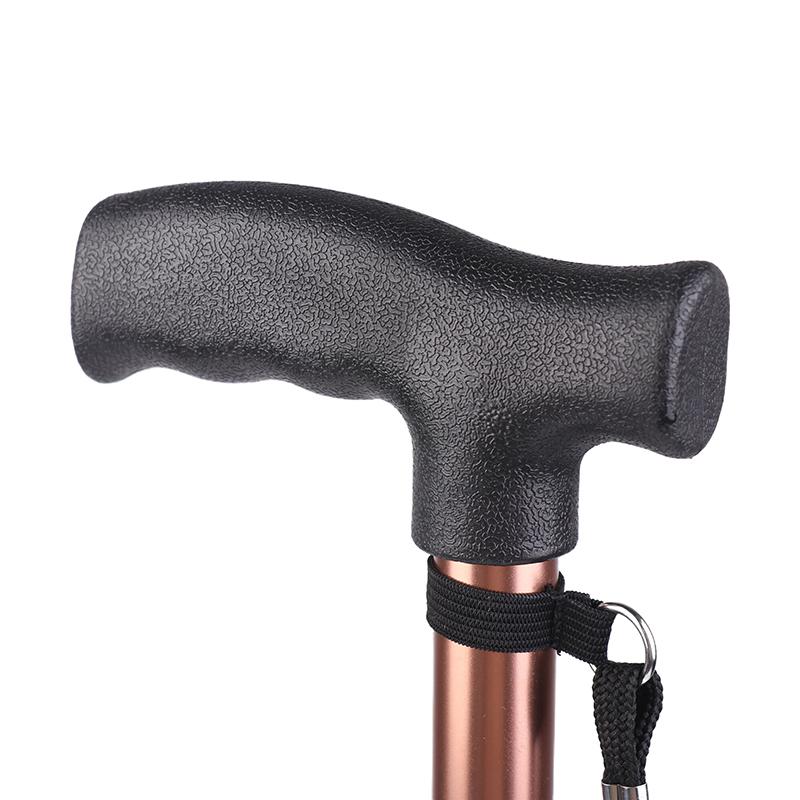 Niet-slip wandelstok voor ouderen, T-handvat, intrekbaar, aluminiumlegering, wandelstokken, opvouwbare kruk, wandelstok voor wandelen, trekkingstok