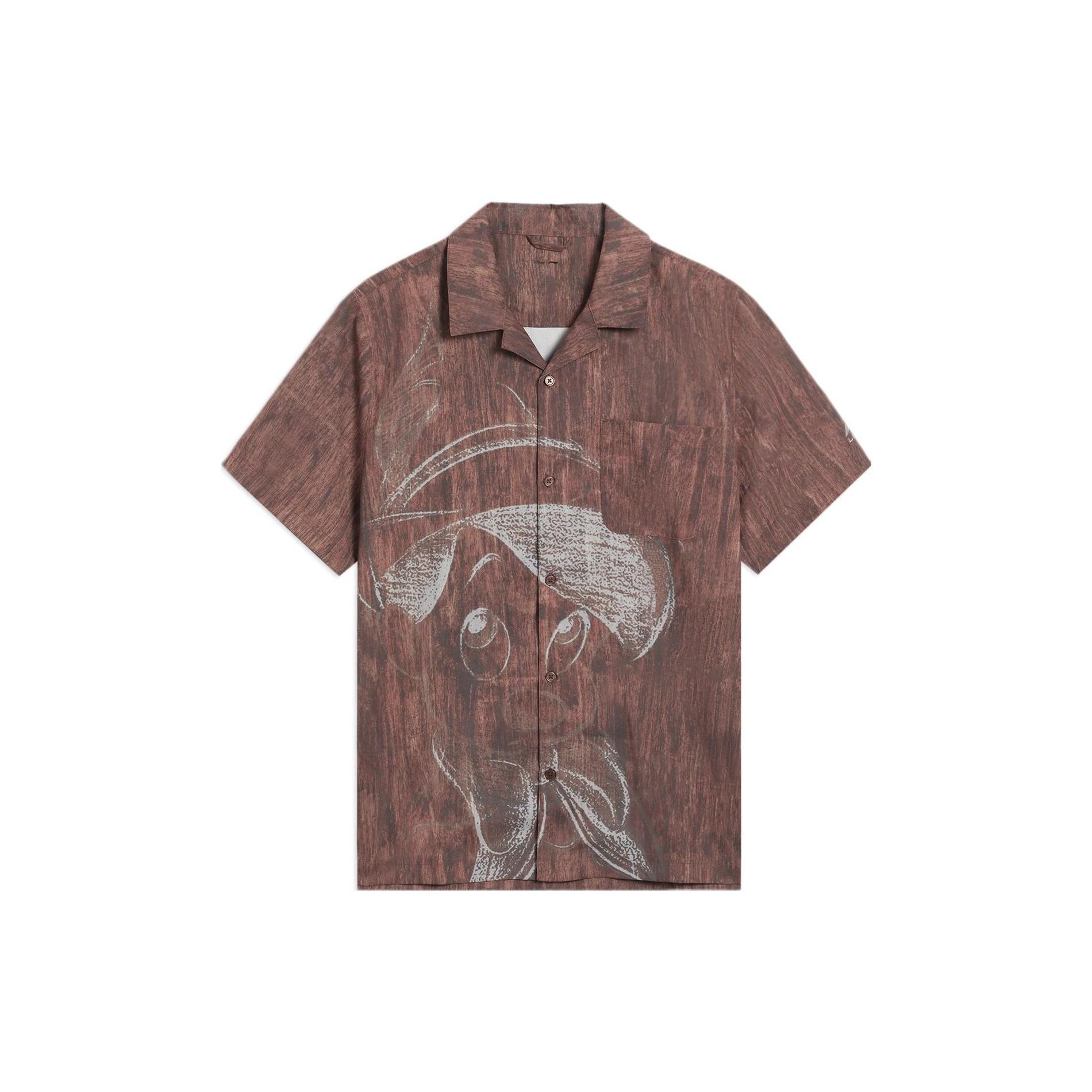 Li-Ning x Disney Pinocchio Graphic Shirt  Brown  Men s ASHS431-2 L