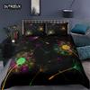 Dandelion Print Bedding Set Microfiber Monochrome Dandelions Blowing In The Wind Fluffy Flower Romance Theme Duvet Cover Decor