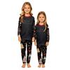 Family Matching Christmas Print Neck Long Sleeve Pajama Set with Pants