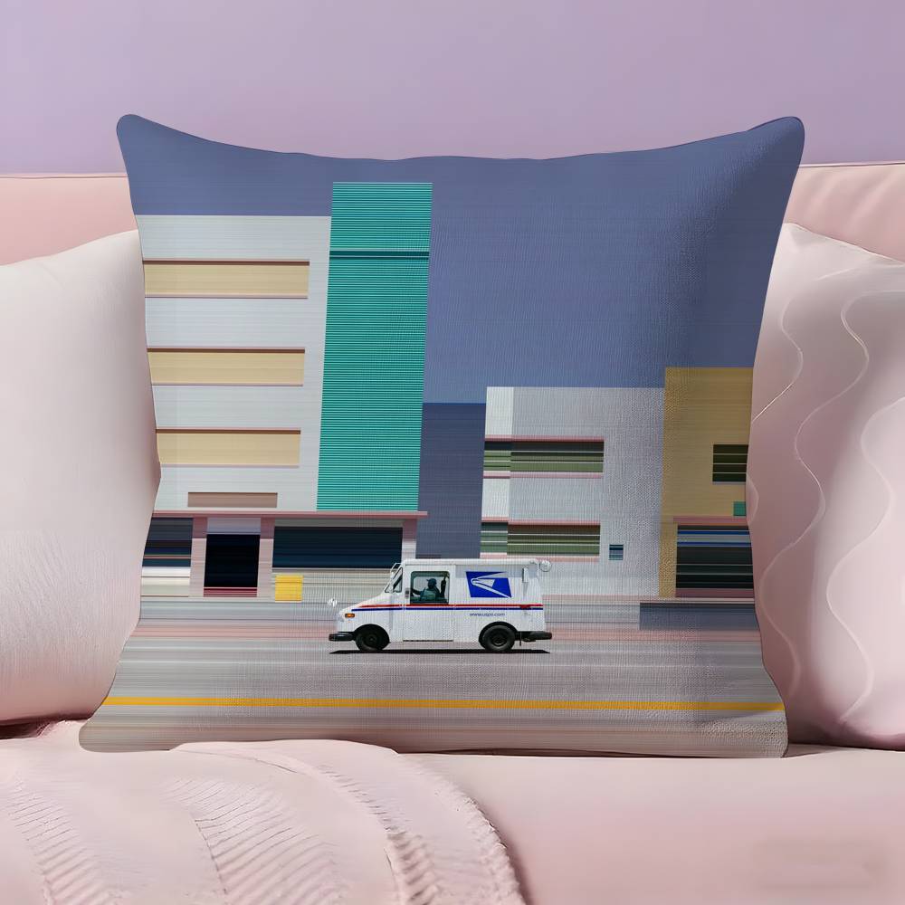 World Premium Printing Pillow Case Anti-dustmite Pillowcase Invisible zipper silky short plush Sofa cushion cover