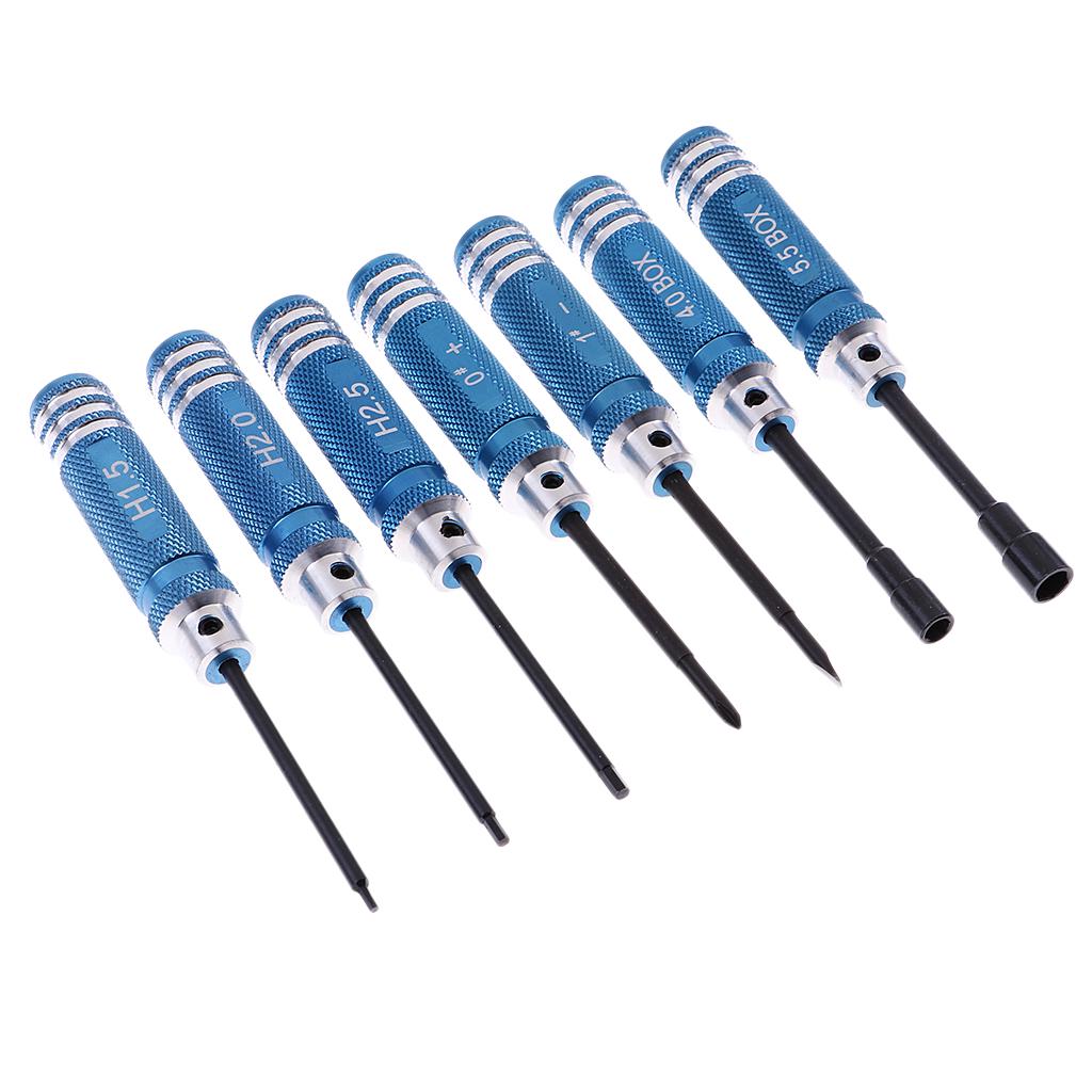 7 Pieces Screwdriver Set Hexagon Screw Driver RC Model Tool Kit 11.2cm