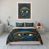 3pcs Egyptian Blue Eyes bedding Set,King Queen Style Bedding,Bedroom GuestRoom Quilt Decor,Gift (1 Duvet Cover+2 Pillowcases)