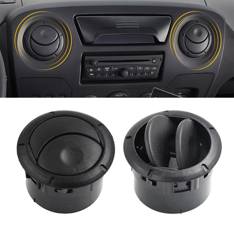 1/2 Stück ABS-Kunststoff Auto Innenraum Armaturenbrett Lüftungsgitter Abdeckung für Dacia Duster /Logan MK1 MK2 /Sandero MK1 MK2 Schwarz