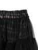 Tuomio Check Tulle Skirt [Navy]
