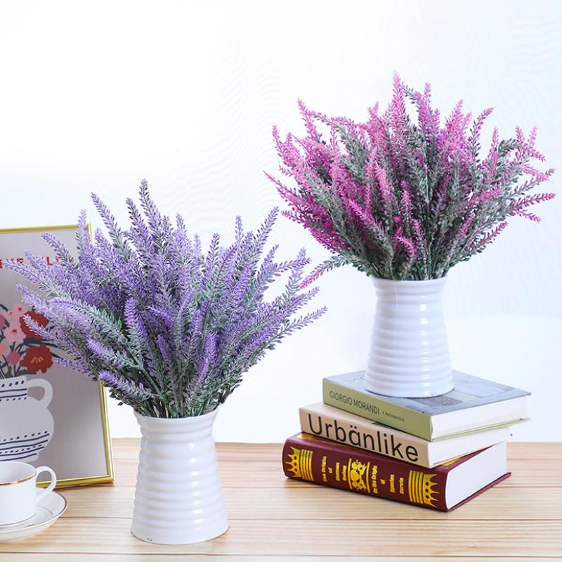 Lavender Flower Artificial Arrangement Garden Office Wedding Outdoor Decoration