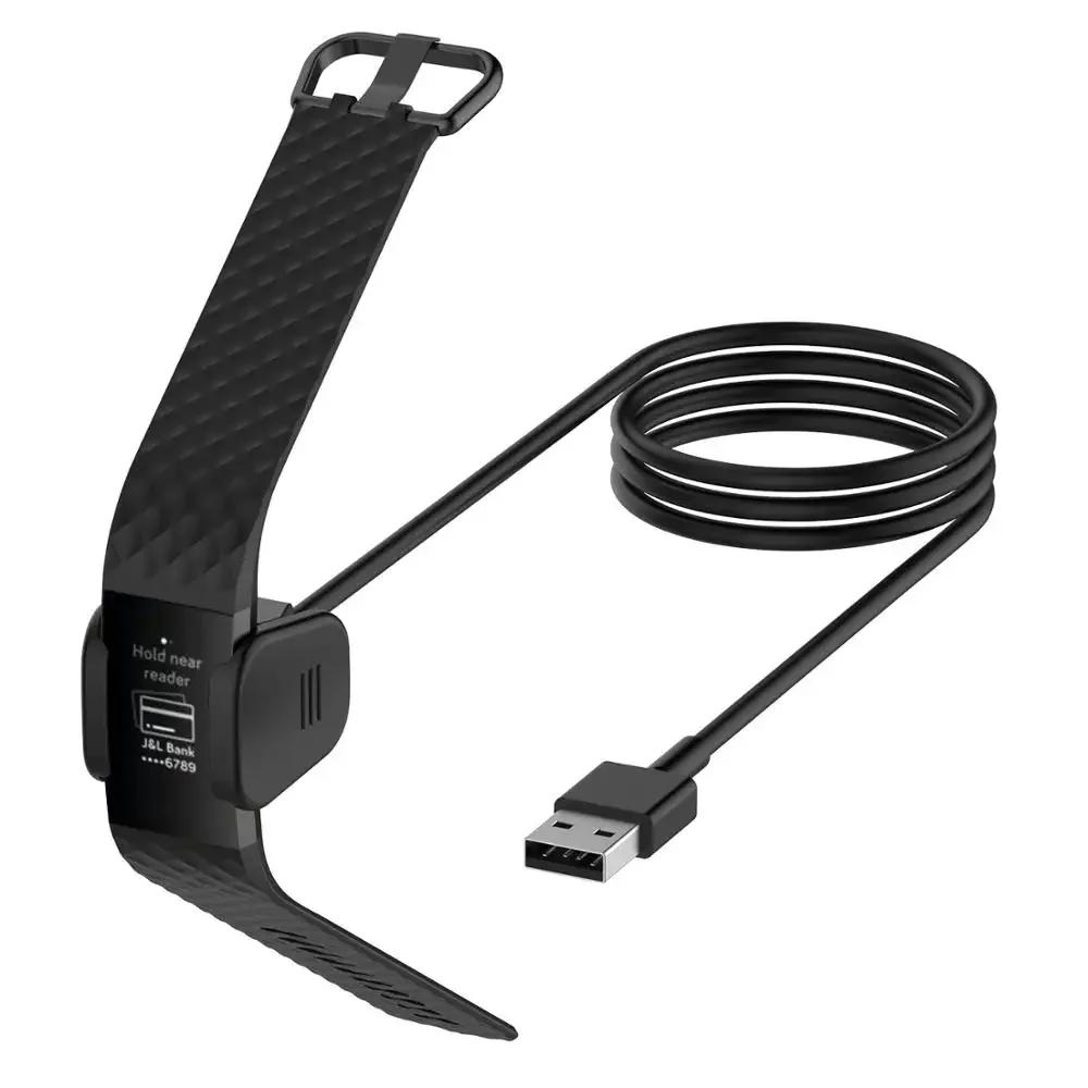 USB nabíjací kábel pre Fitbit Charge 3 3 SE 4 Smart náramok Vymeniteľný USB nabíjací kábel pre dokovaciu stanicu Fitbit náramku