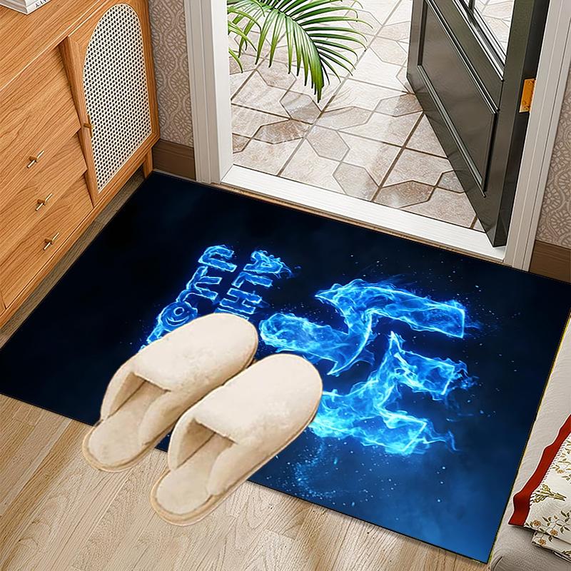 Tappeto con Design dello Stemma Al Hilal, Tappeto per Ufficio, Tappetino Antiscivolo, Tappeto per Sedia, Rivestimento per Pavimento per Gaming, Camera da Letto, Soggiorno, Decorazione per la Casa, Regalo di Natale